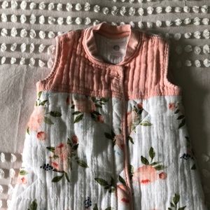 Little Unicorn quilted sleep bag- watercolor roses pattern